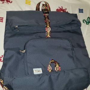 TOMS navy backpack